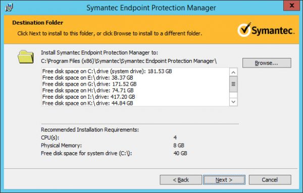 symantec endpoint protection manager no license tab